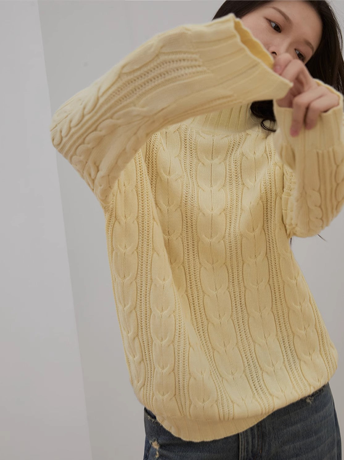 Autumn Moon Star Sea Merino Wool Oversized Sweater Firelady Fur
