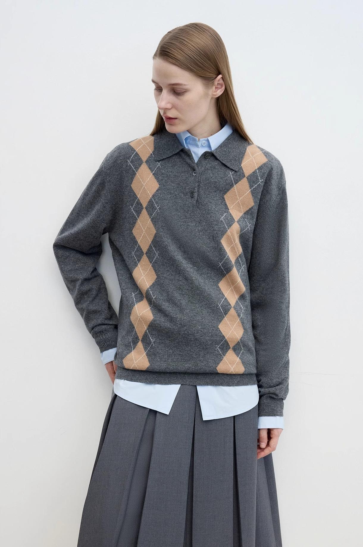 Vintage Wool Preppy Polo Sweater Firelady Fur