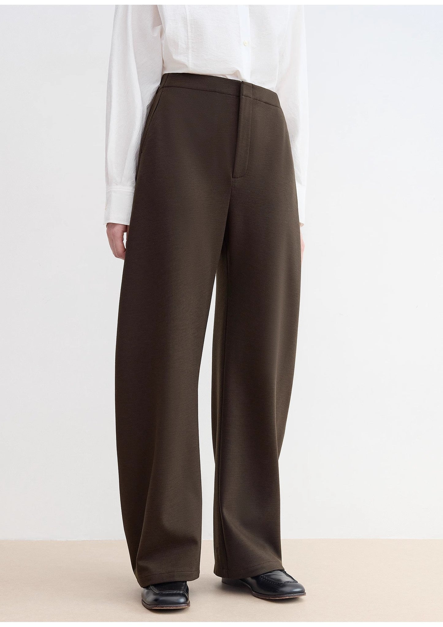 Nostalgic Stroll Wool Blend High-Waist Pants Firelady Fur