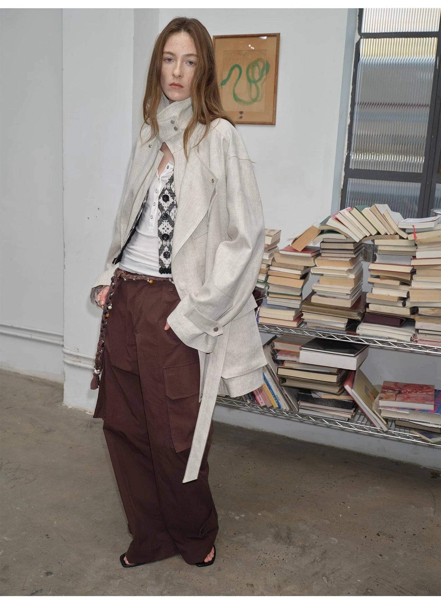 Flynn Magazine Gold Linen Trench Coat Firelady Fur