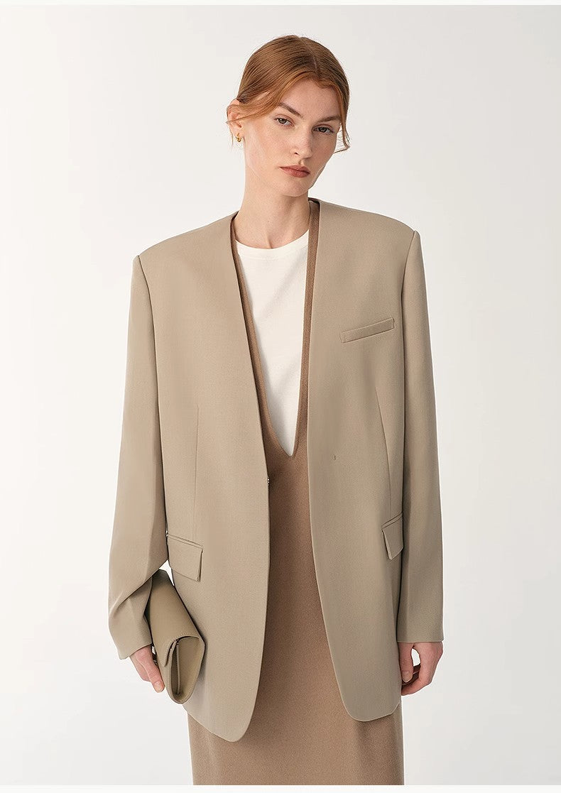 Australian Merino Wool Collarless Suit Firelady Fur