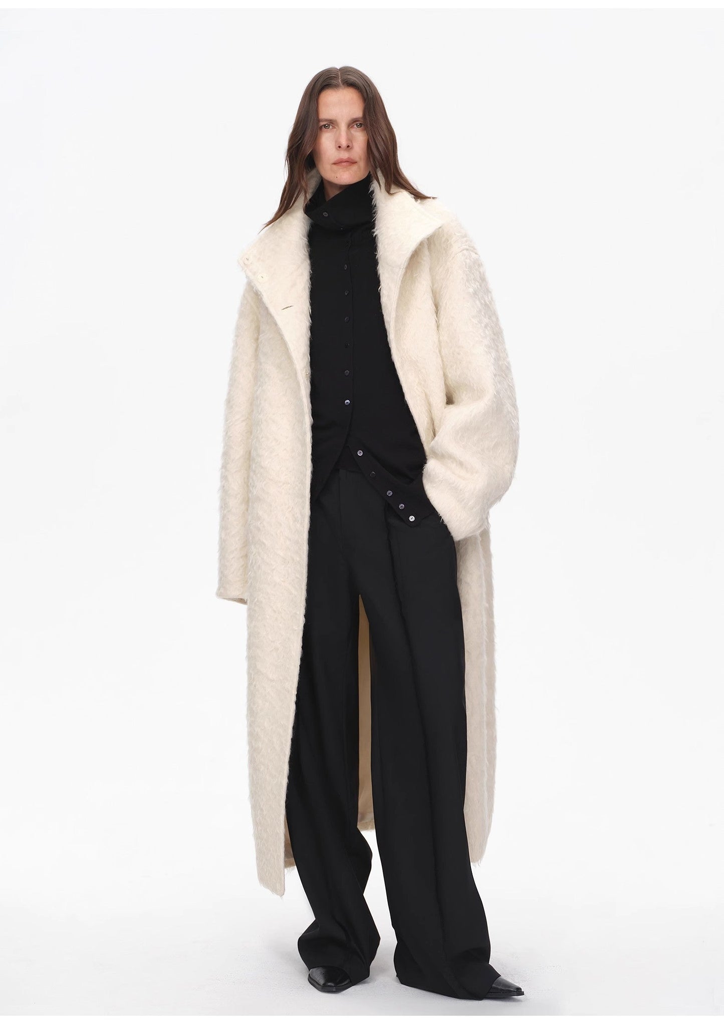 Song of Snowland Mohair Wool Coat Firelady Fur