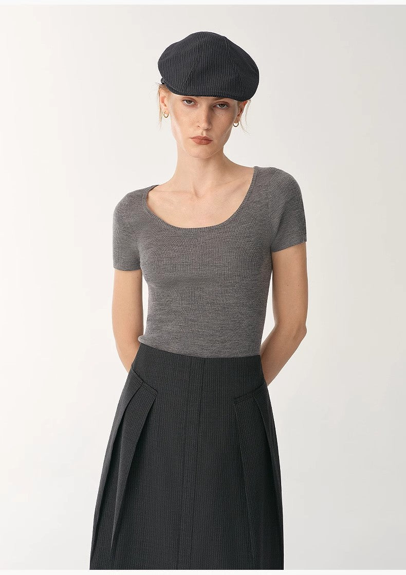 German Yangtze Wool Round-Neck Top Firelady Fur