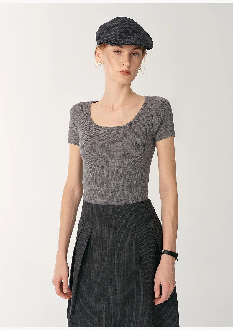 German Yangtze Wool Round-Neck Top Firelady Fur