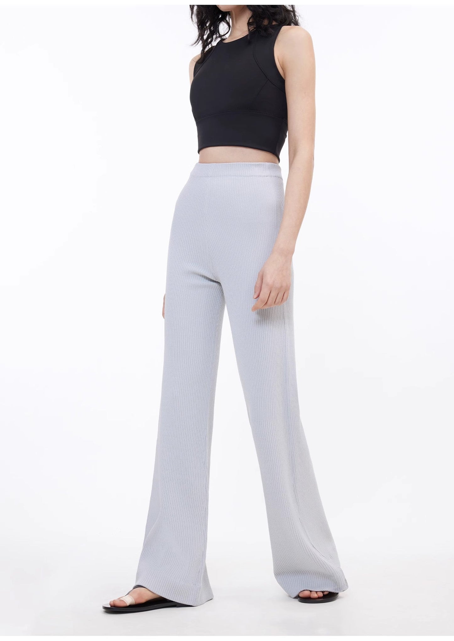 Knitted Bootcut Casual Trousers Firelady Fur