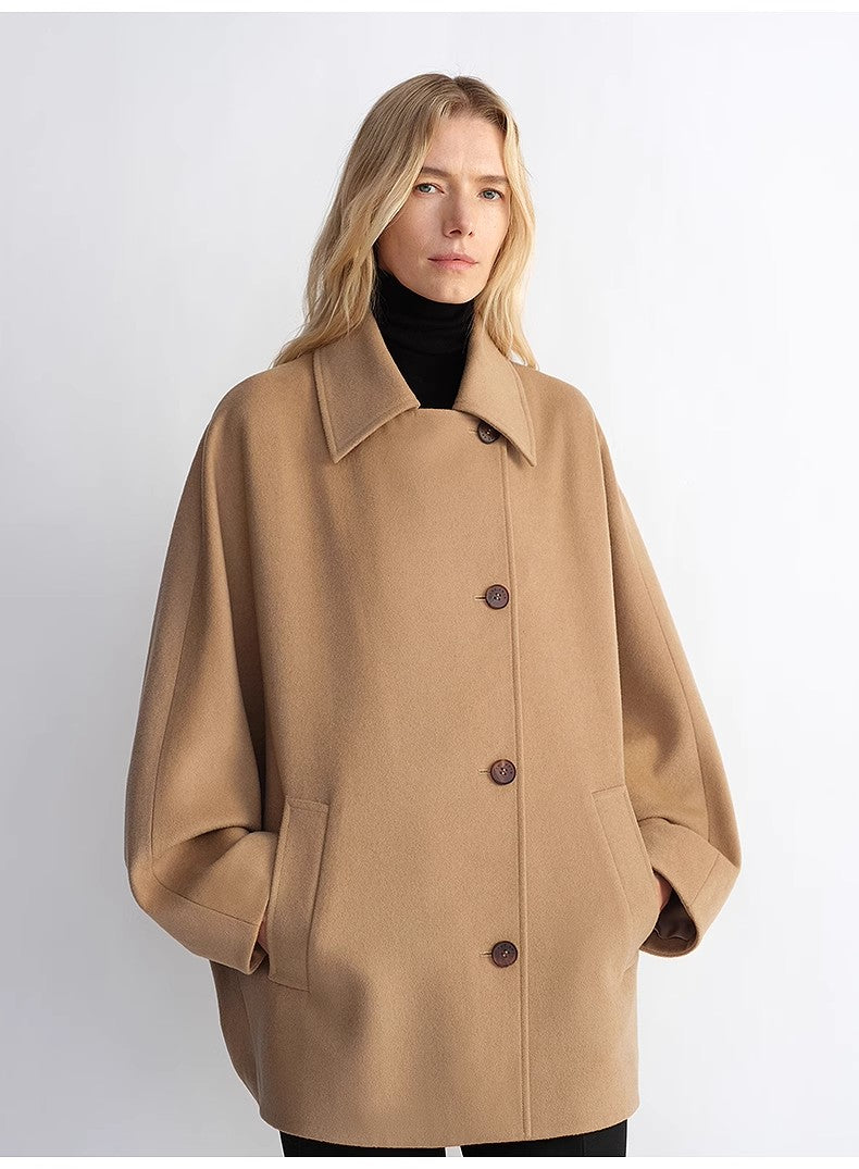 Fleeting Memories Cashmere Wool Short Coat Firelady Fur
