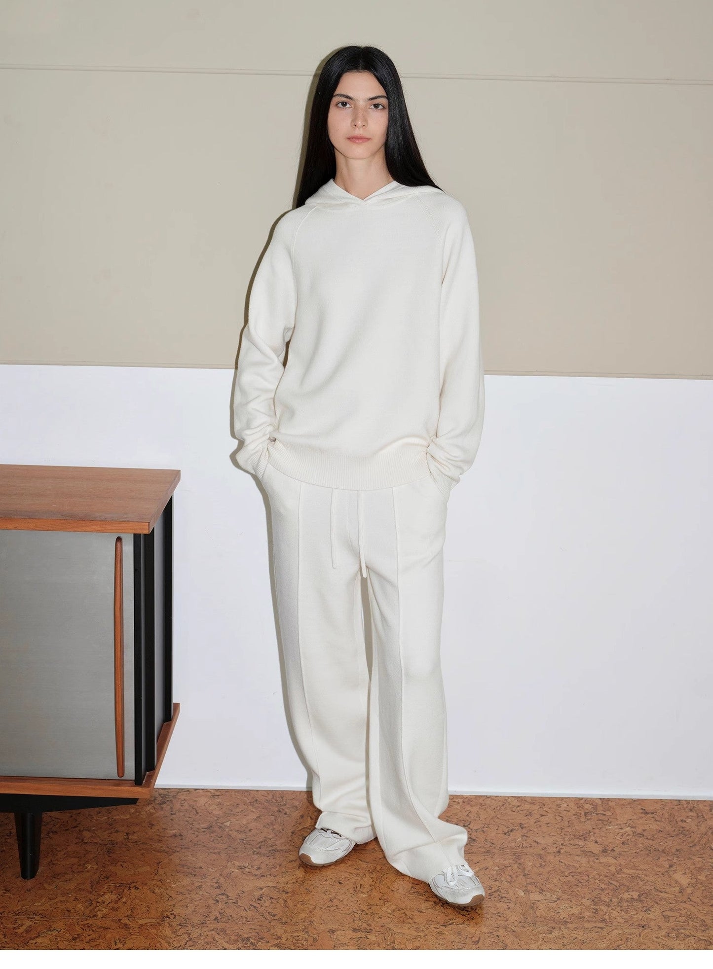 Wool Knit Hooded Set “Urban One” Firelady Fur