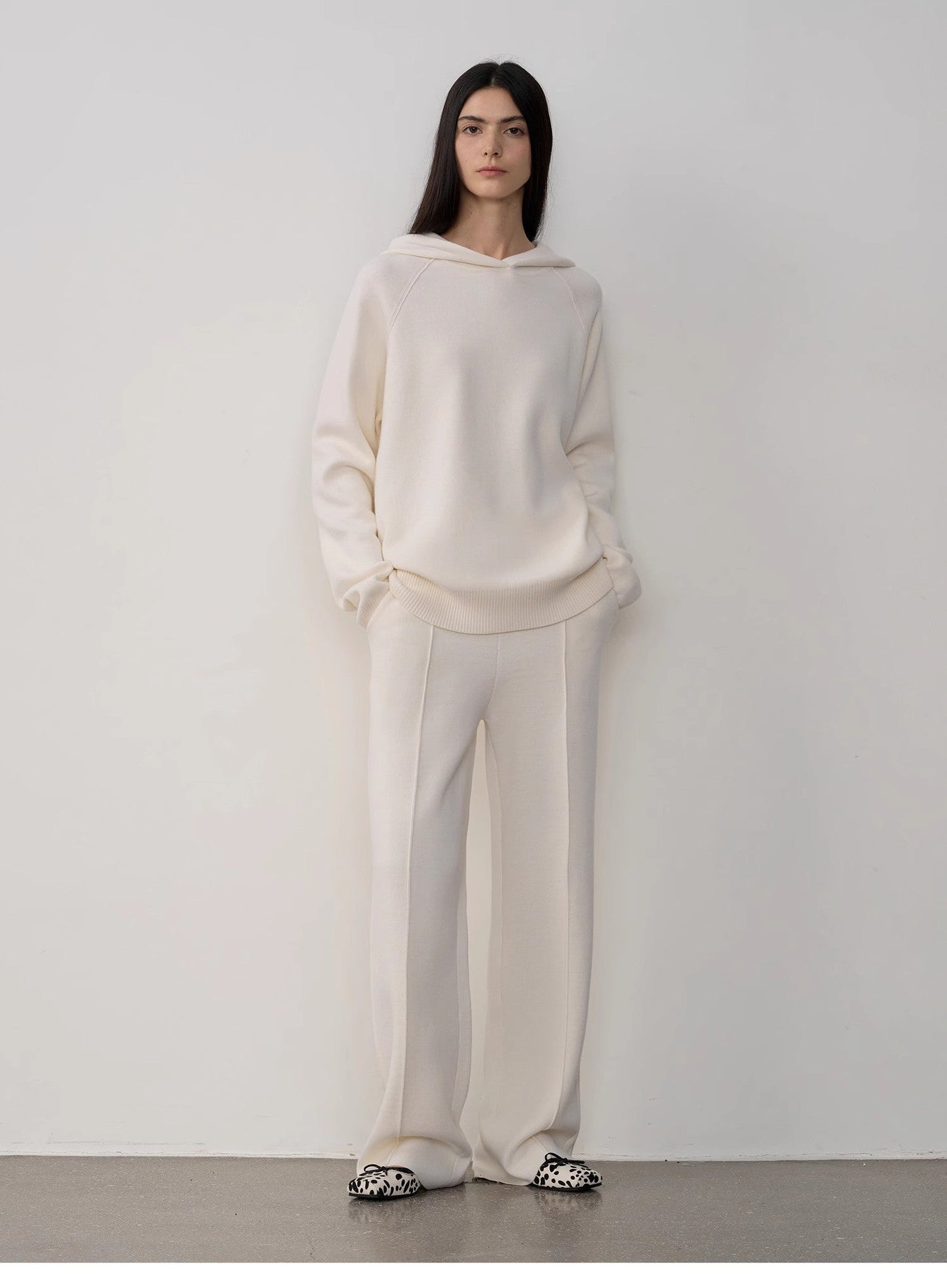 Wool Knit Hooded Set “Urban One” Firelady Fur