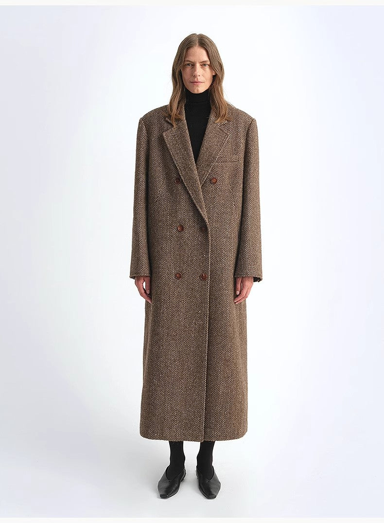 Desert City Italian Wool Herringbone Coat Firelady Fur