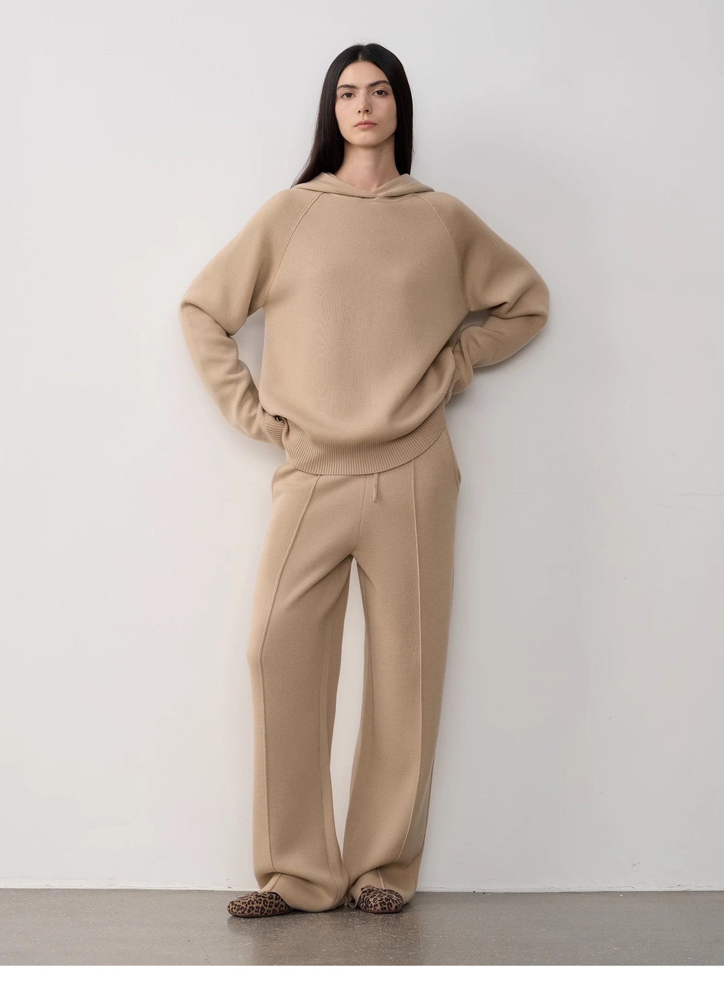 Wool Knit Hooded Set “Urban One” Firelady Fur