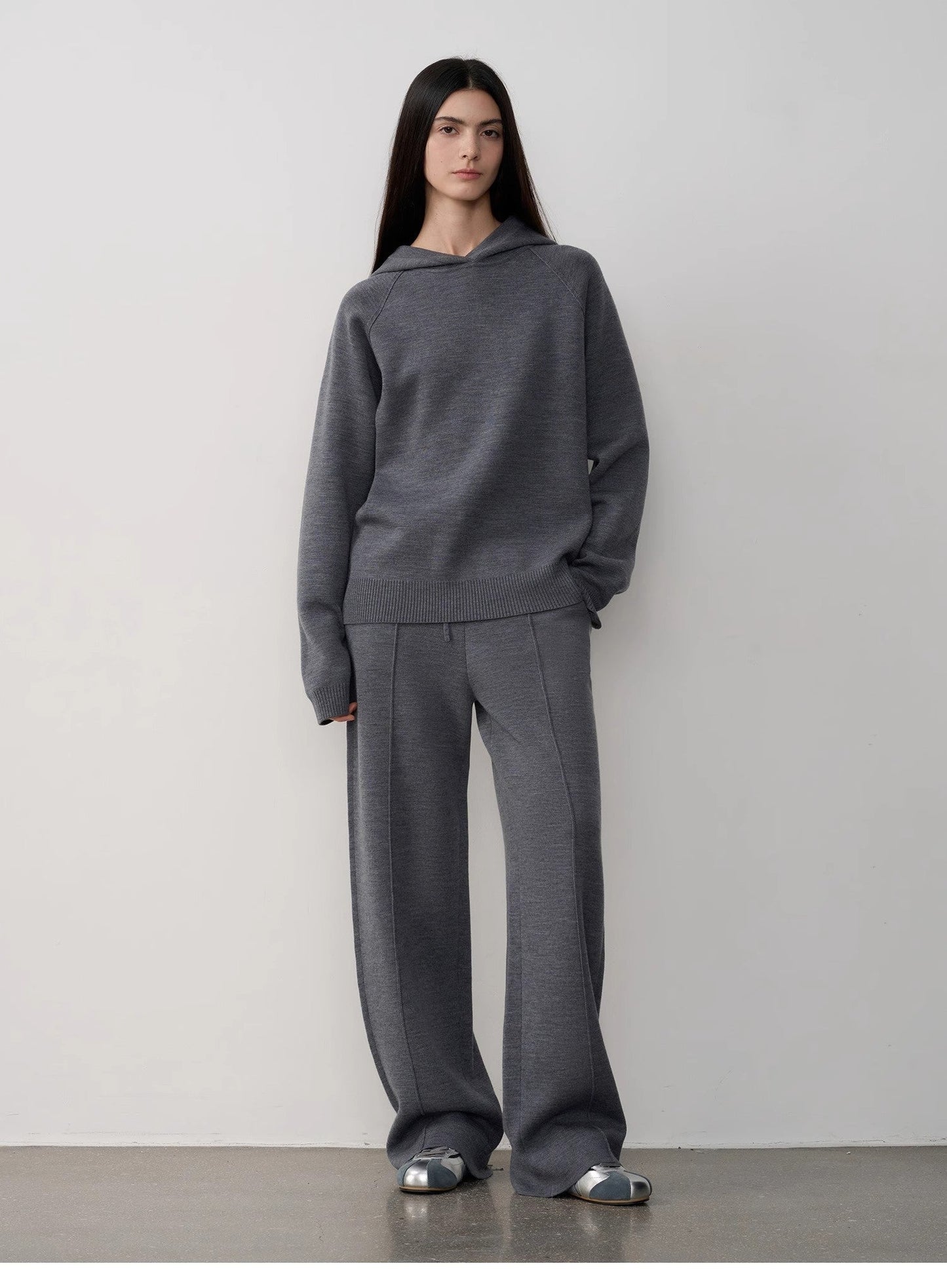 Wool Knit Hooded Set “Urban One” Firelady Fur