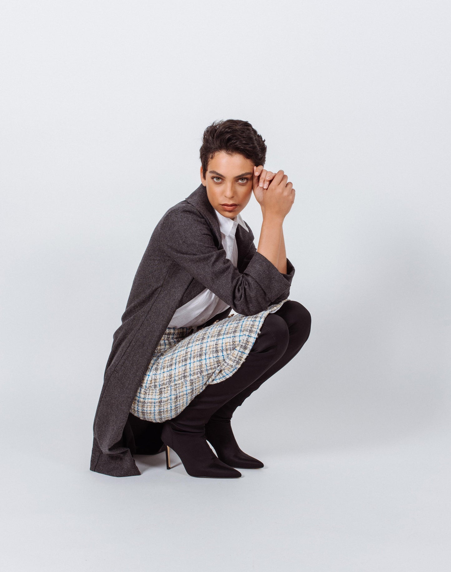 Worsted Flannel Long Trench Coat Le Réussi
