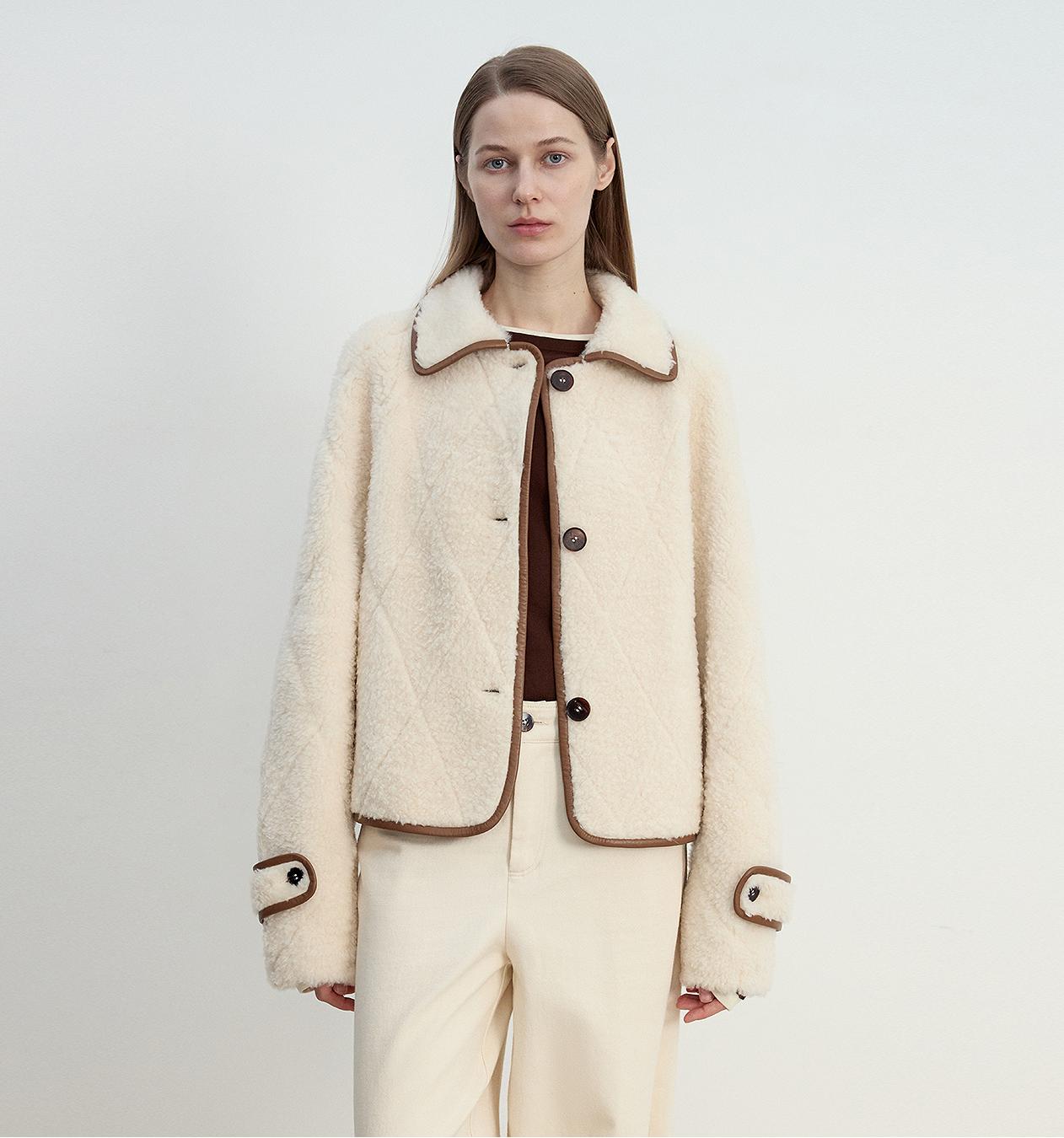 Modern Milk Cafe Merino Sheepskin Jacket Firelady Fur