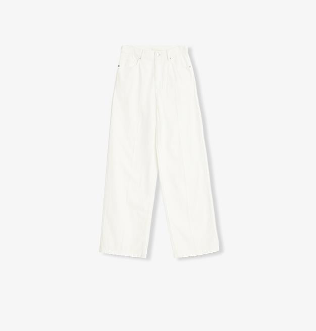 Customized Washed Cotton Wide-Leg Jeans Firelady Fur