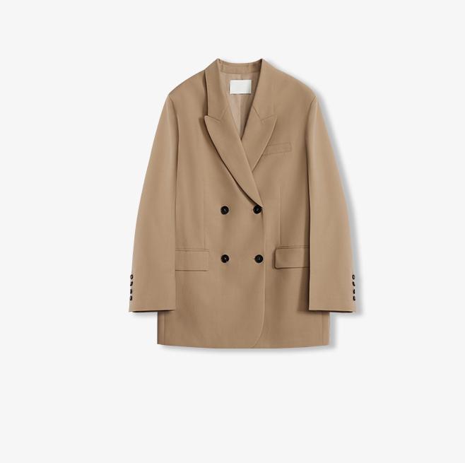 Silk Wool Peak Lapel Suit Jacket Firelady Fur