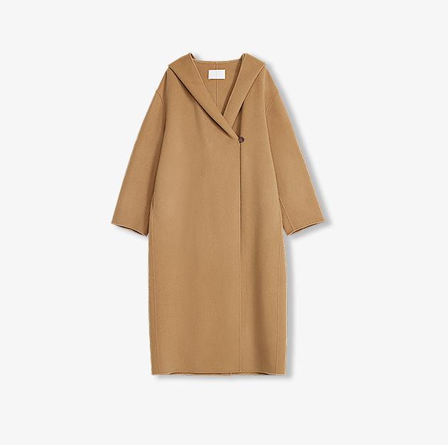 'Magic World' Wool & Cashmere Hooded Cape Firelady Fur
