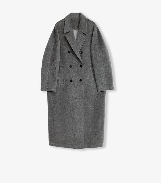'Lonely Sandbank' Wool & Cashmere Coat Firelady Fur