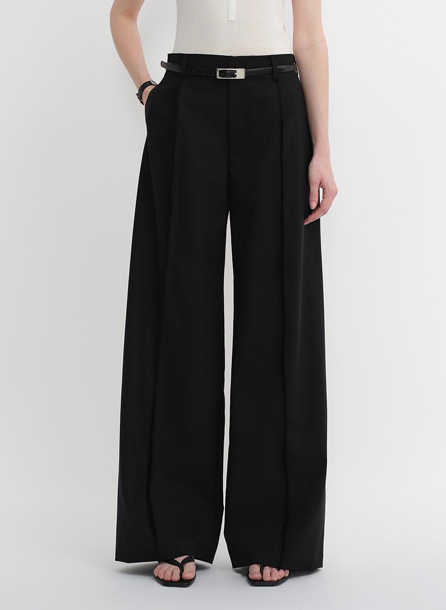 Wool Wide-Leg Pants Firelady Fur