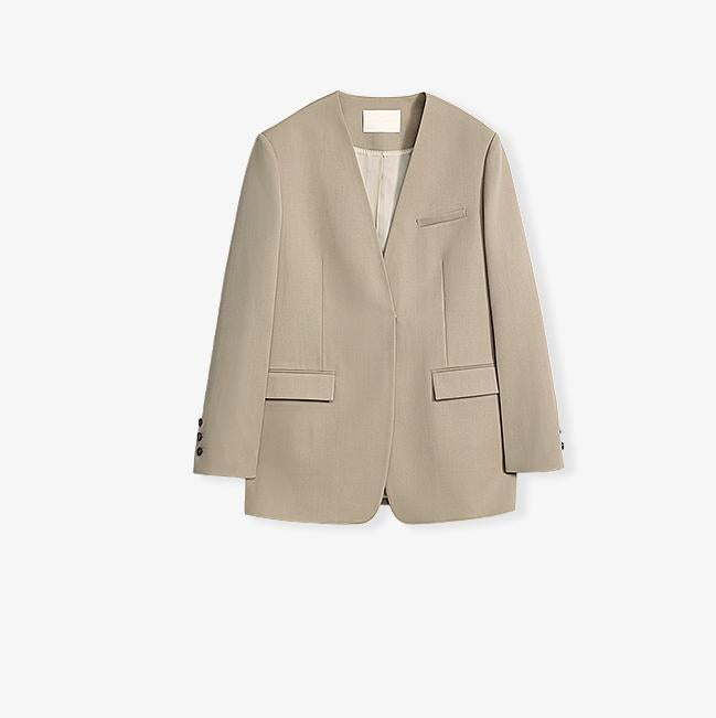 Australian Merino Wool Collarless Suit Firelady Fur