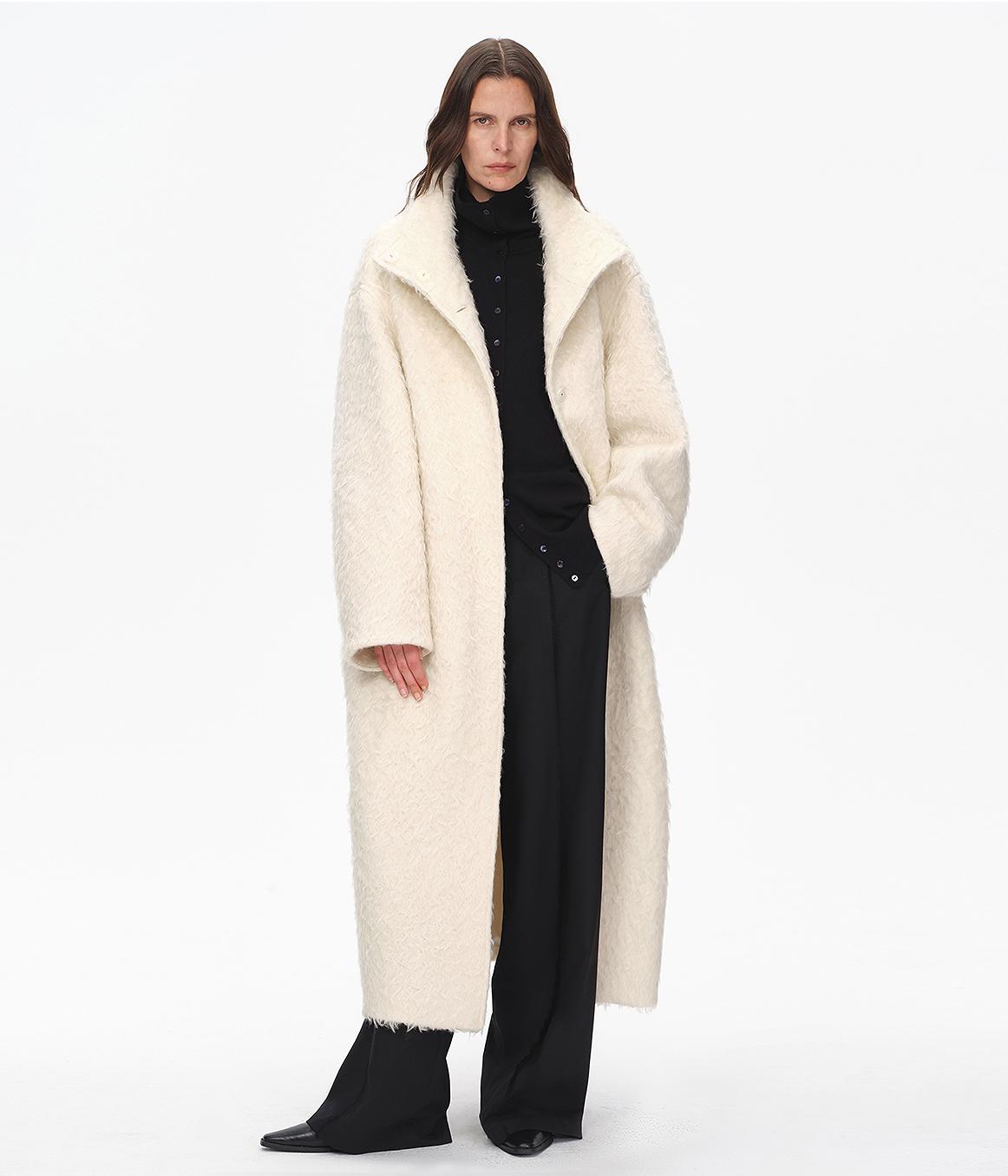 Song of Snowland Mohair Wool Coat Firelady Fur