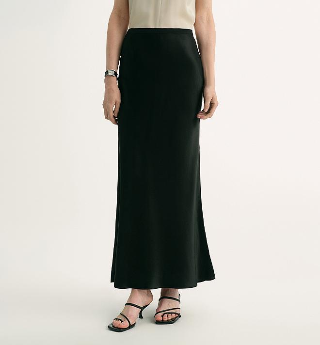 Extremely Luxurious Bias-Cut Fishtail Skirt Firelady Fur