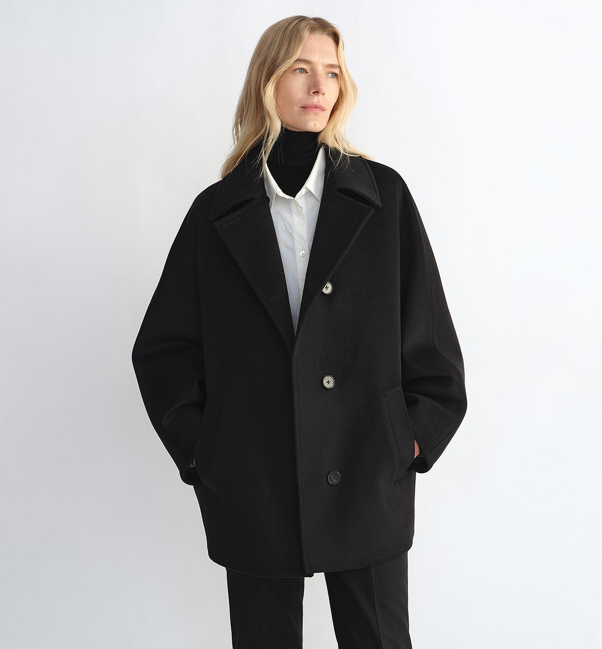 Fleeting Memories Cashmere Wool Short Coat Firelady Fur