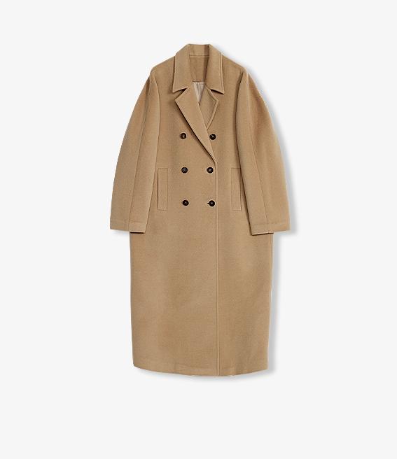 'Lonely Sandbank' Wool & Cashmere Coat Firelady Fur