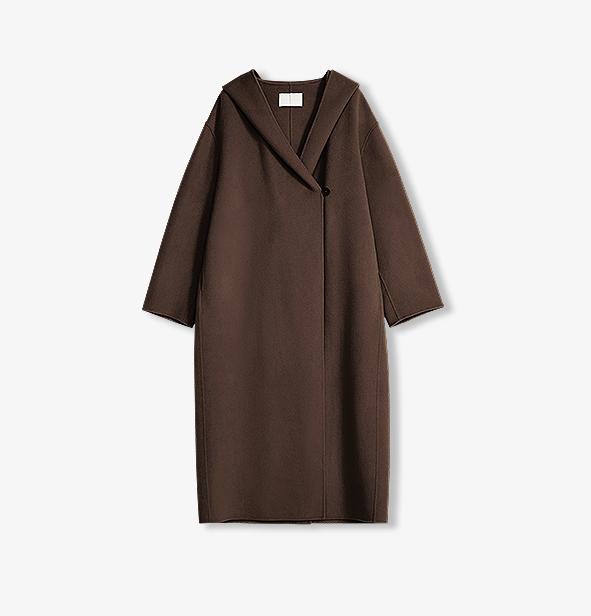'Magic World' Wool & Cashmere Hooded Cape Firelady Fur