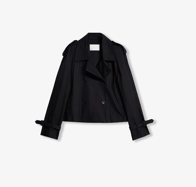 Night Messenger Waterproof Short Trench Coat Firelady Fur