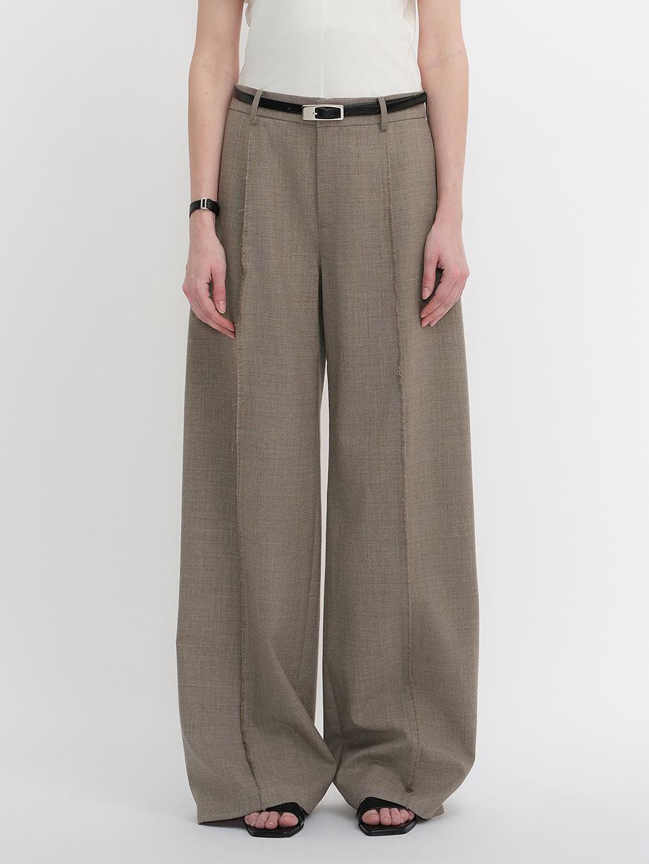 Wool Wide-Leg Pants Firelady Fur