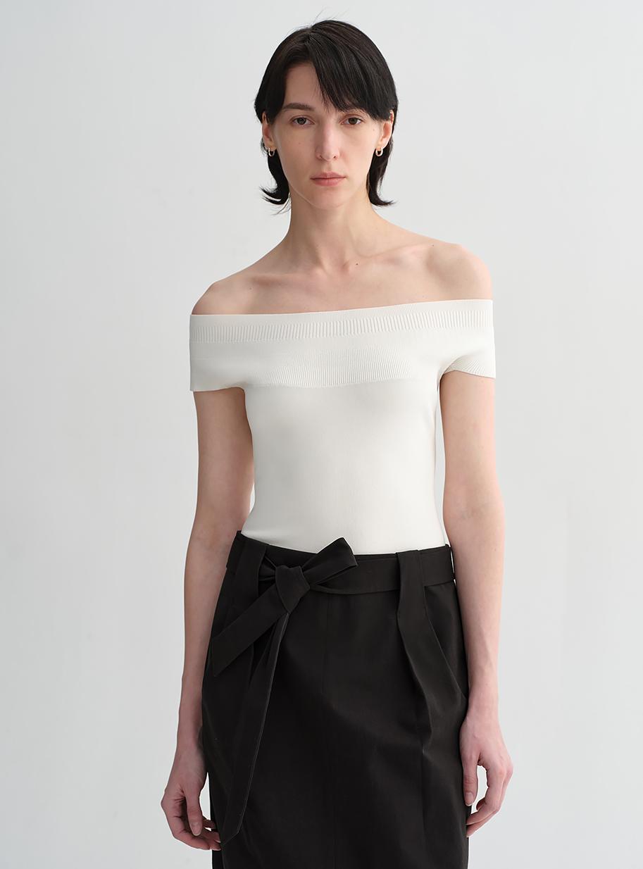 Mulberry Silk One-Shoulder Knitted Top Firelady Fur