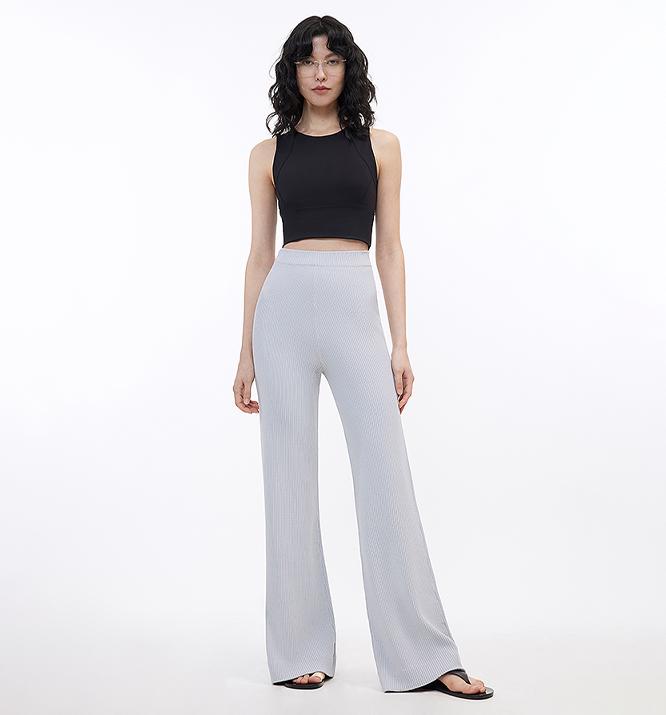 Knitted Bootcut Casual Trousers Firelady Fur