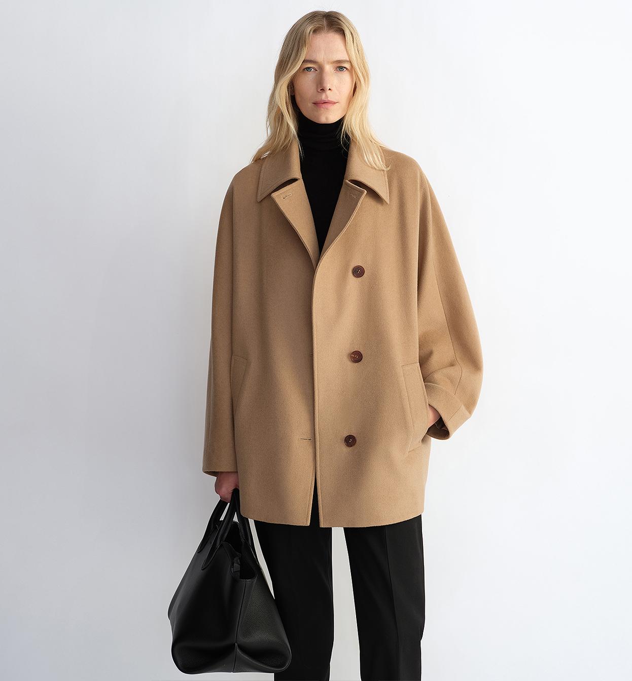 Fleeting Memories Cashmere Wool Short Coat Firelady Fur