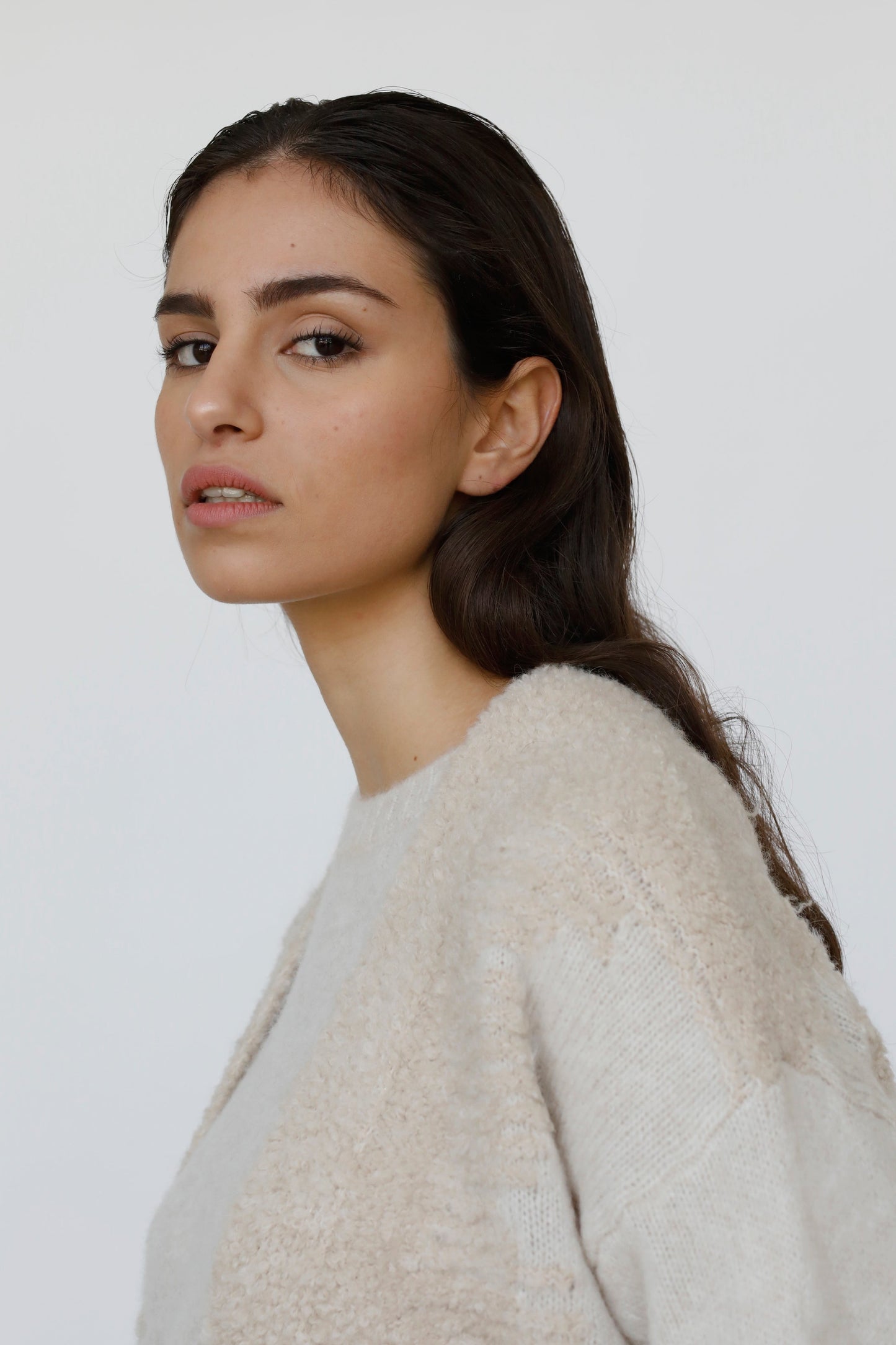 Bouclé Wool & Alpaca Cardigan Tenné