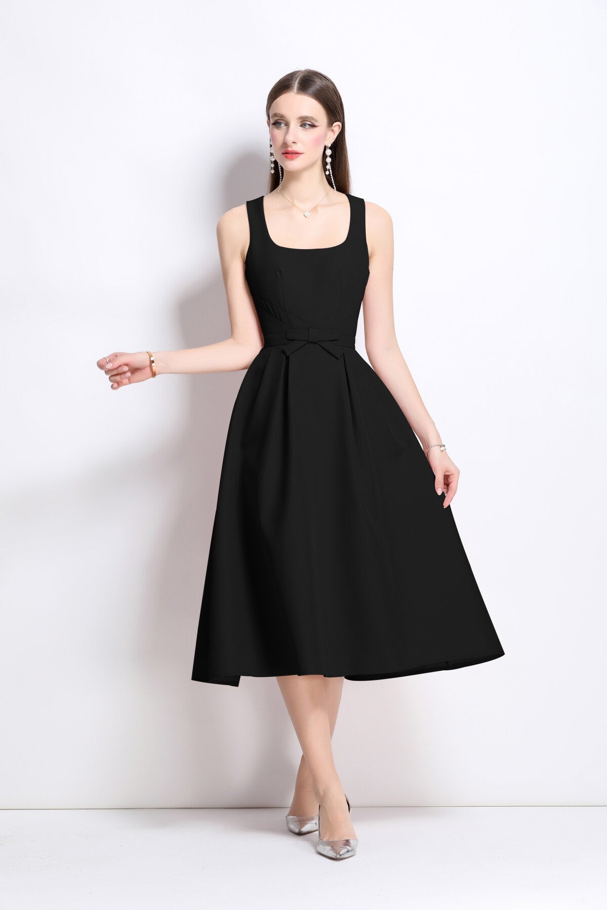 Classic Slim-Fit Midi Dress DZA