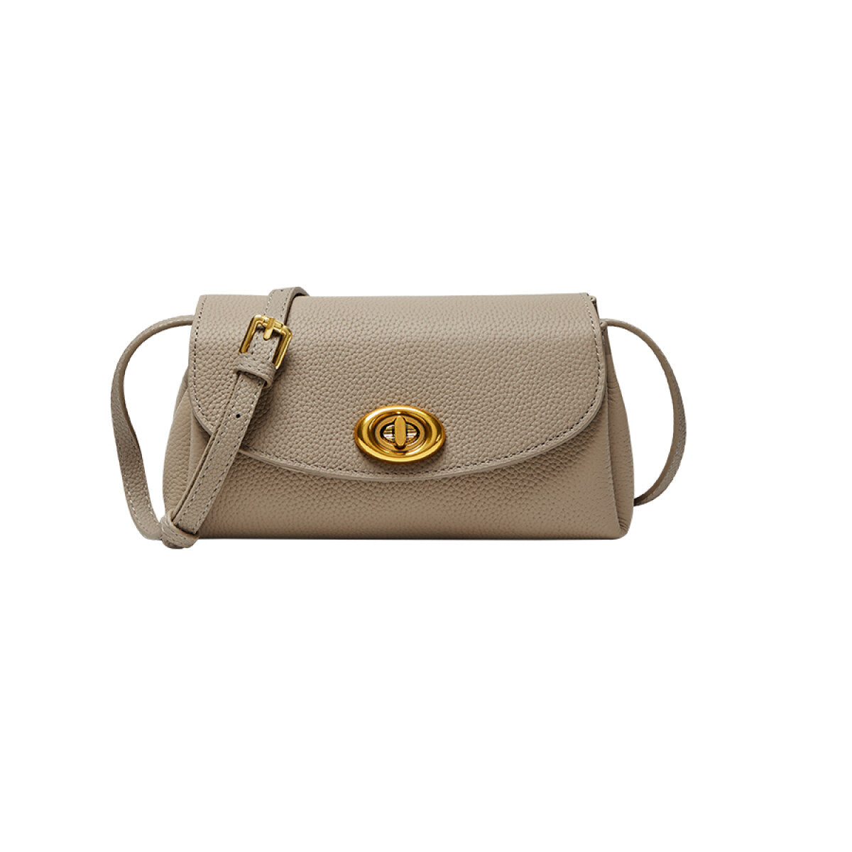Baguette Twist Lock Leather Shoulder Bag Nalandu