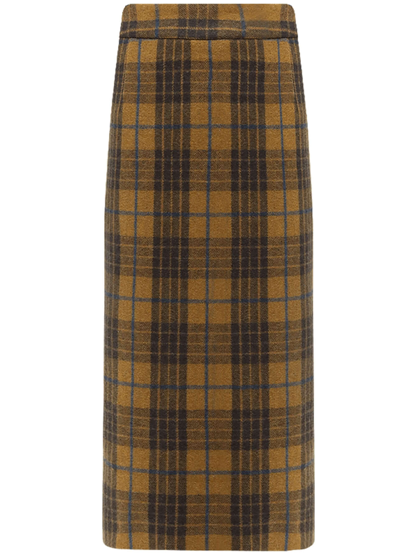 Brown Plaid Midi Skirt Cocobella