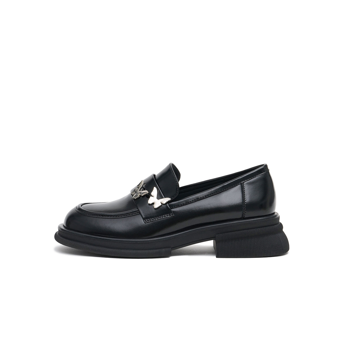 Butterfly Flat British-Style Loafers Masoomake
