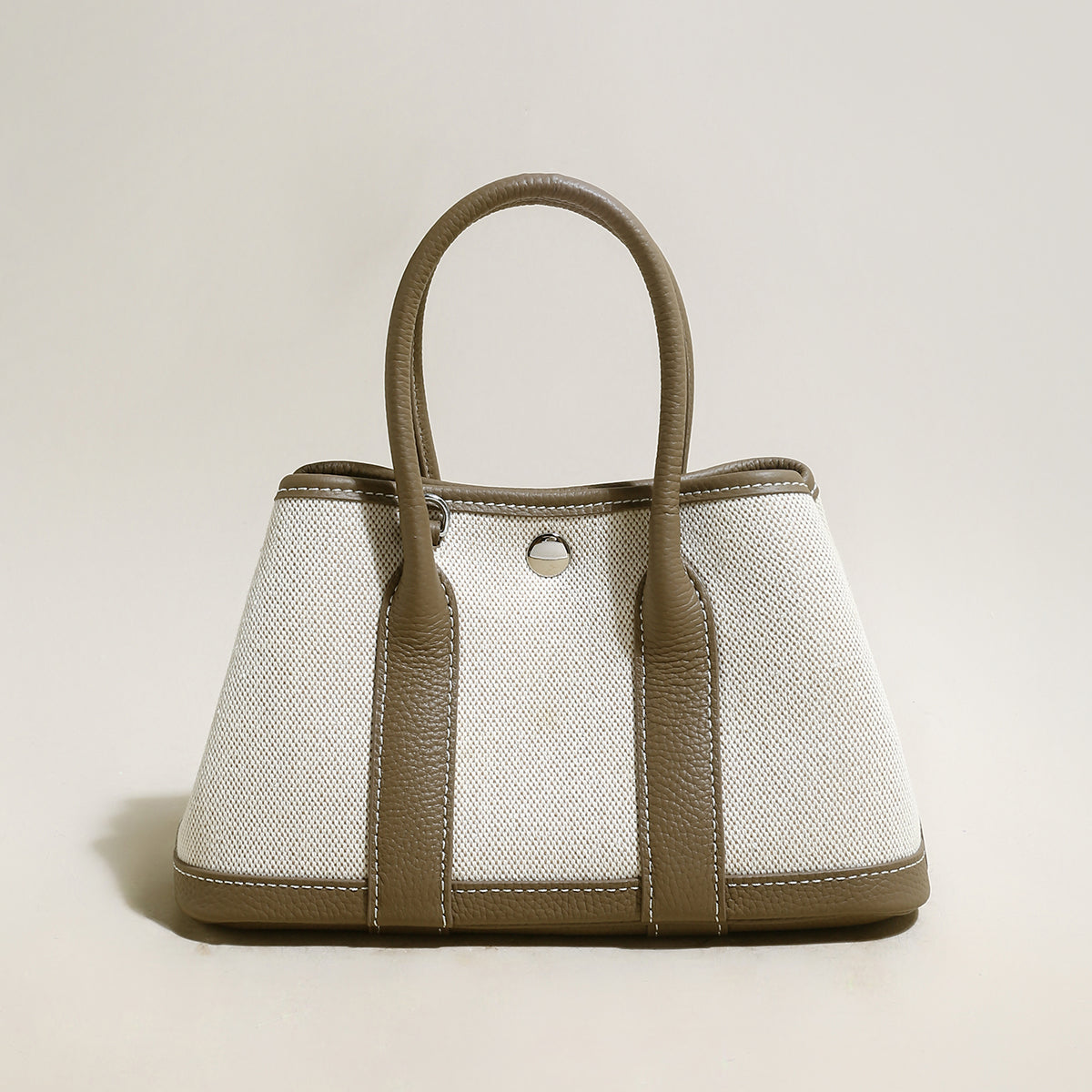 Canvas & Leather Top Handle Bag Cilela