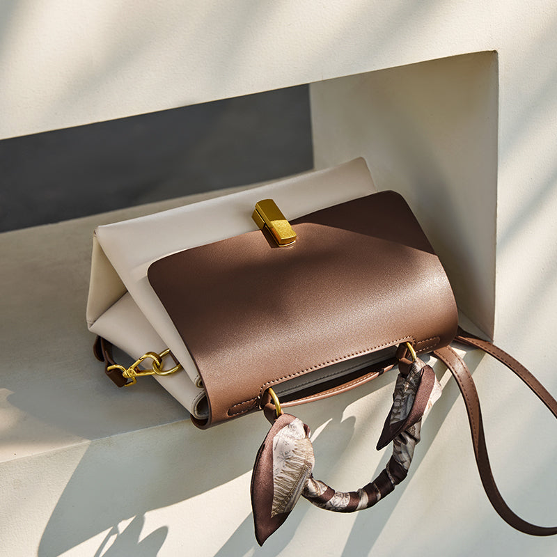 Chocolate Scarf Handbag Nalandu