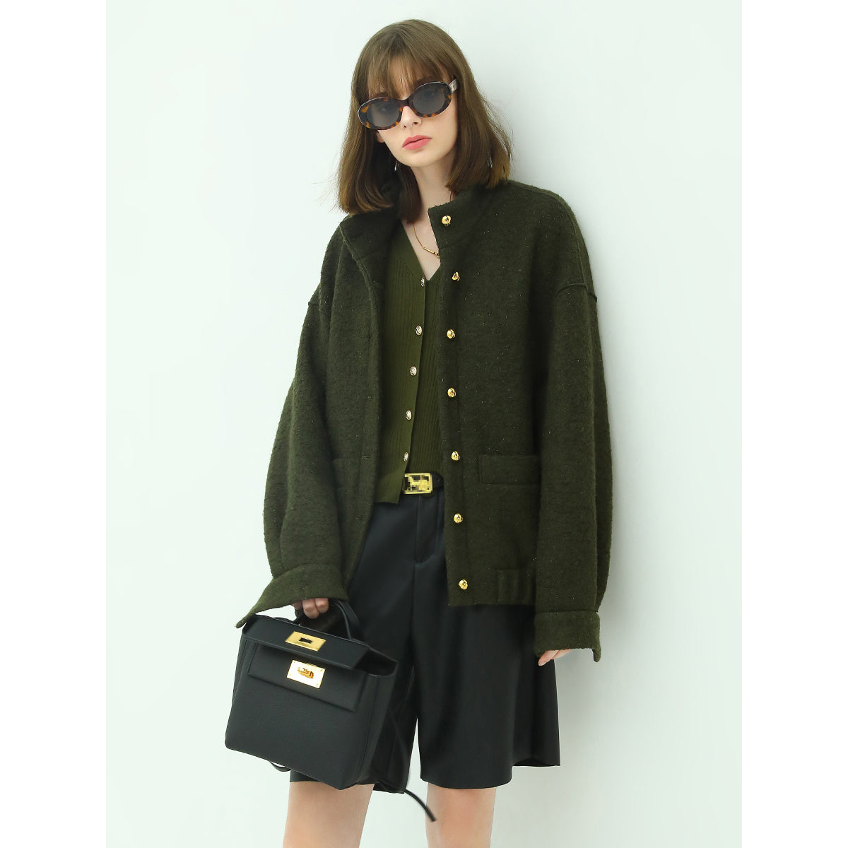 Classic Green Wool Coat Cocobella