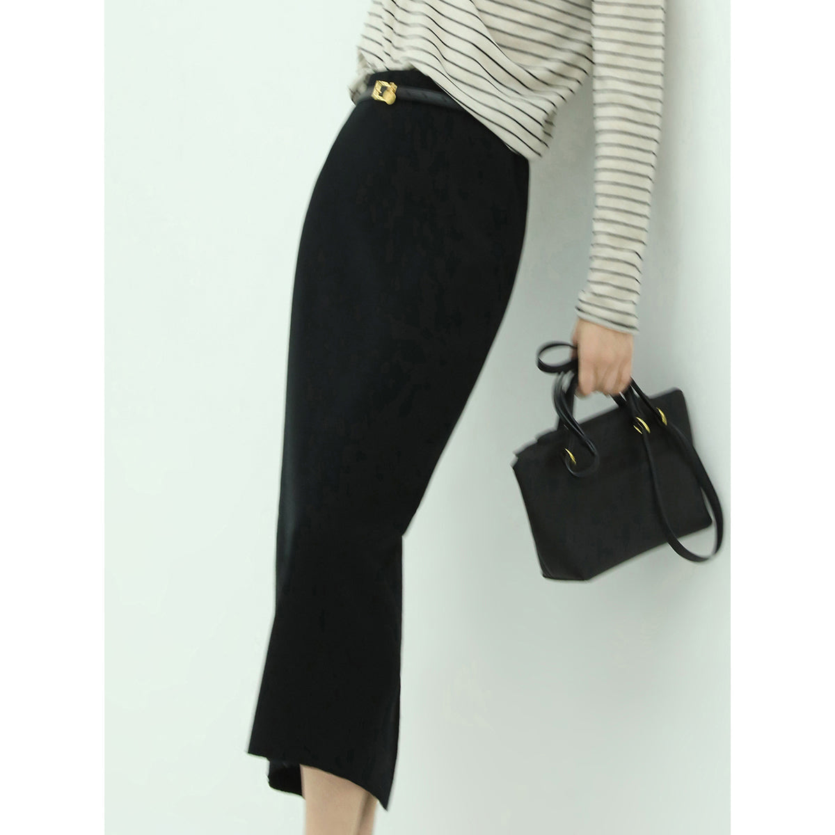 Classic Tailored Back Slit Skirt Cocobella
