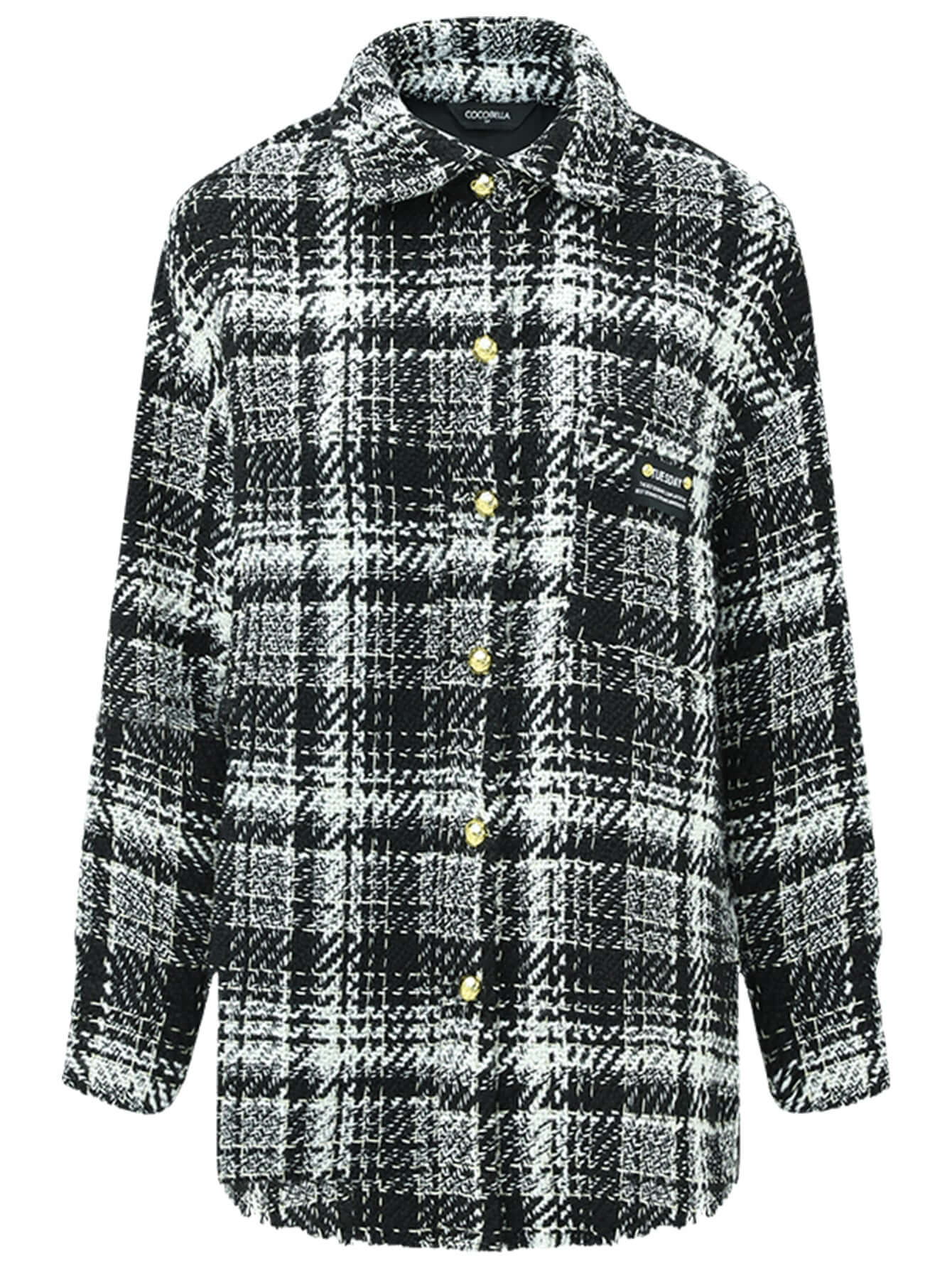 Classic Tweed Checkered Coat Cocobella