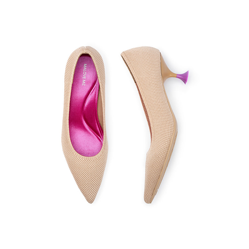 Classy Pointed Toe Kitten Heels MALOVE MZ