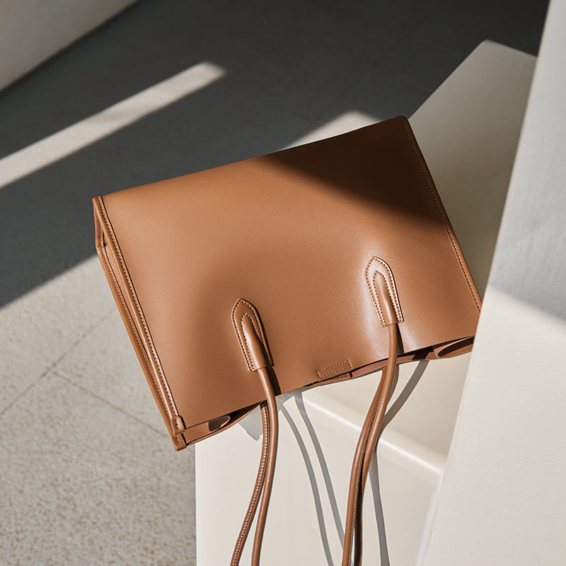 Leather Commuter Tote Bag Nalandu