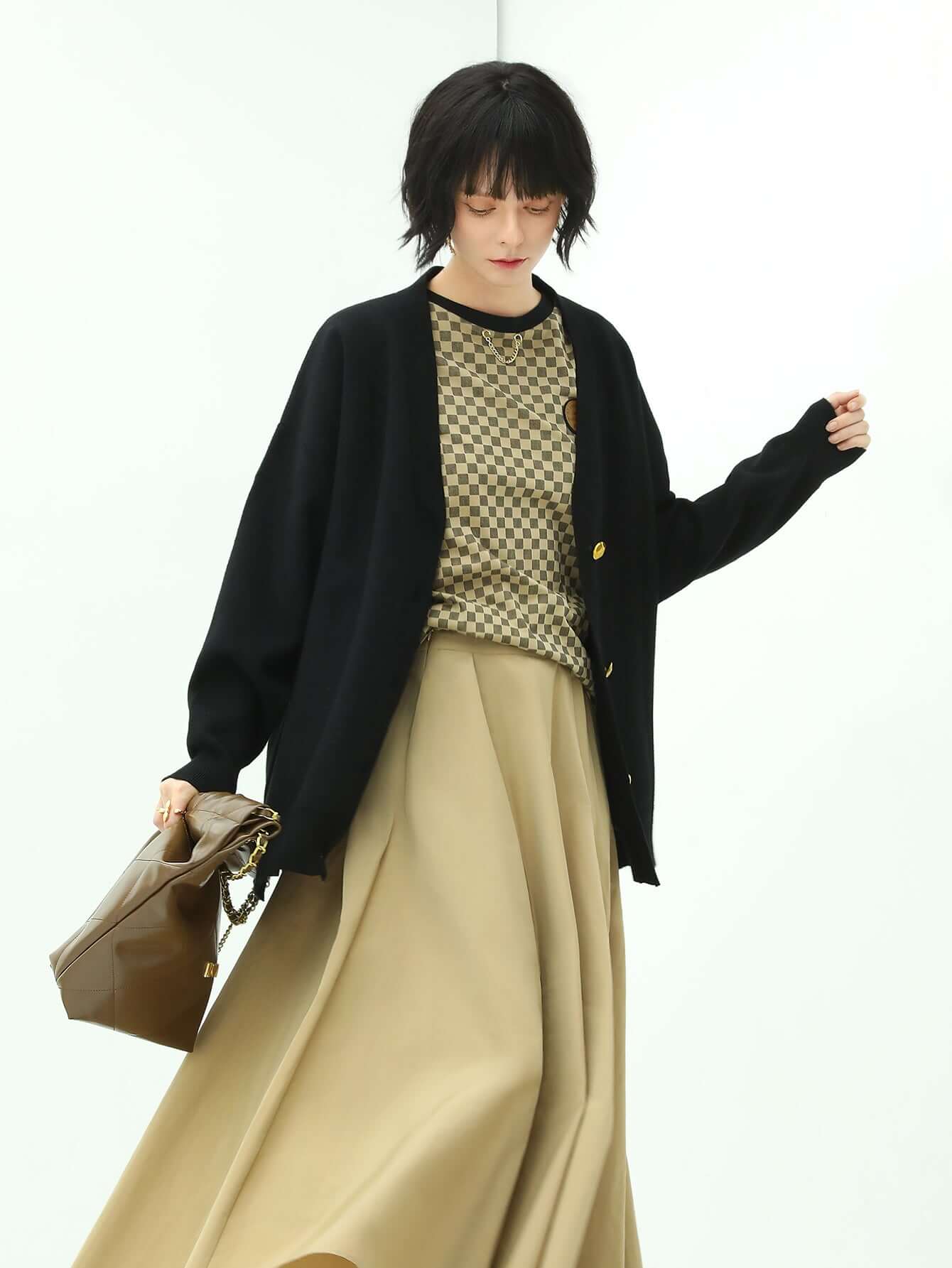 Black Knit Button Cardigan Cocobella
