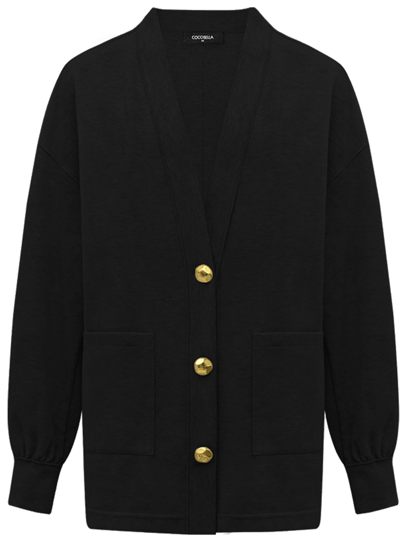 Black Knit Button Cardigan Cocobella