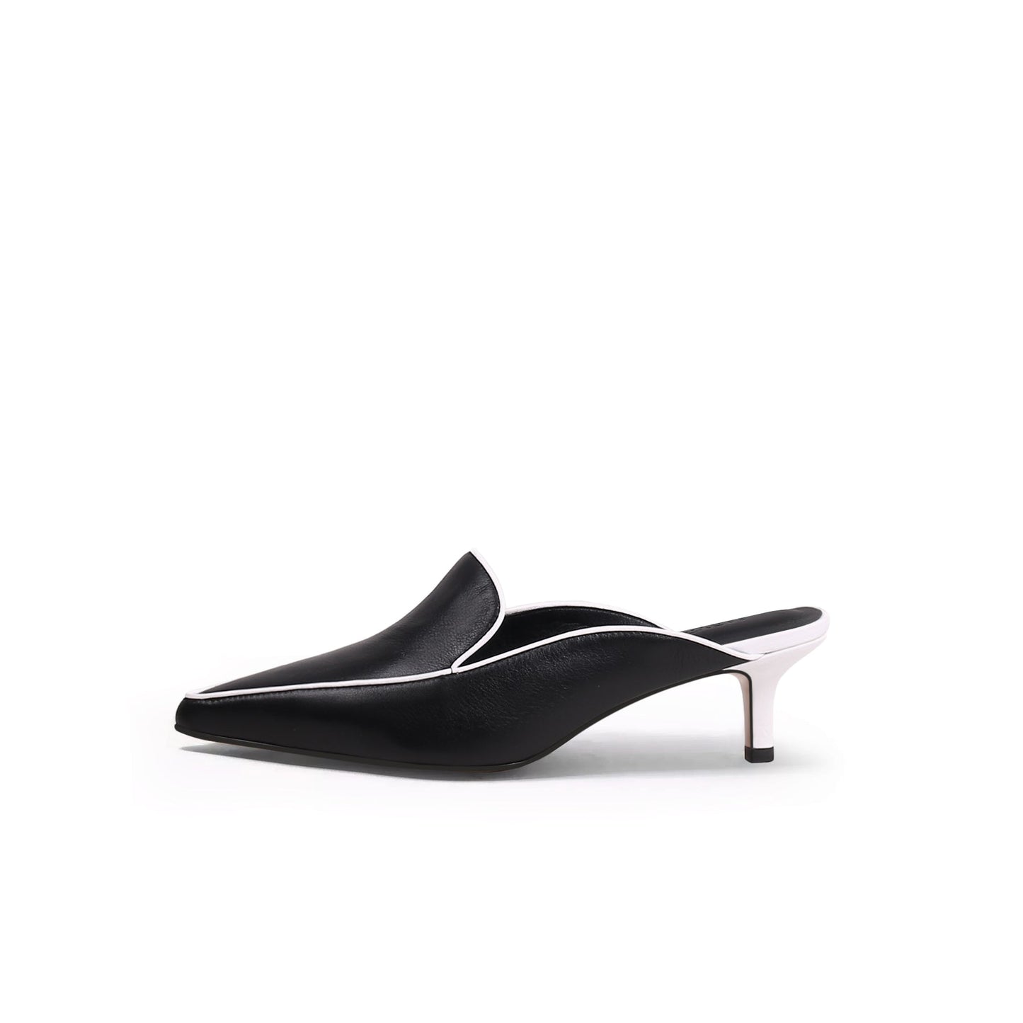 Pointed Toe Kitten Mules Jady Rose