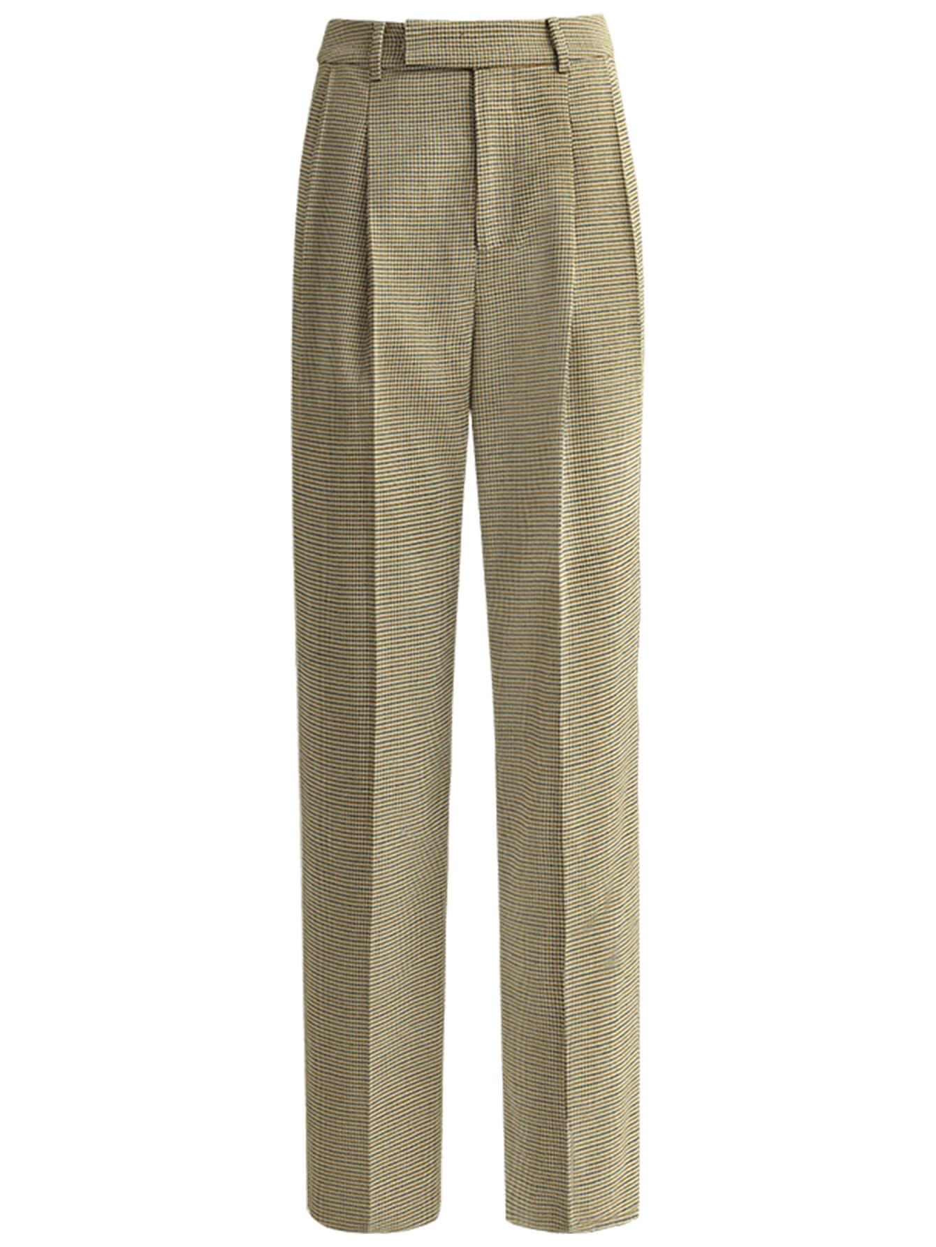 Checkered Slim Straight Ankle Pants Cocobella
