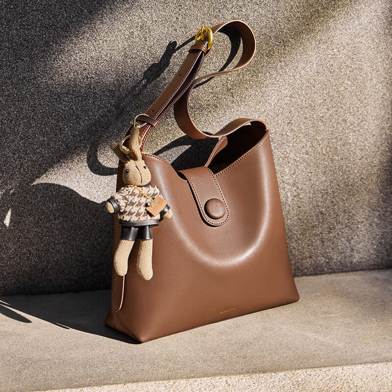 Retro Brown Leather Shoulder Bag Nalandu